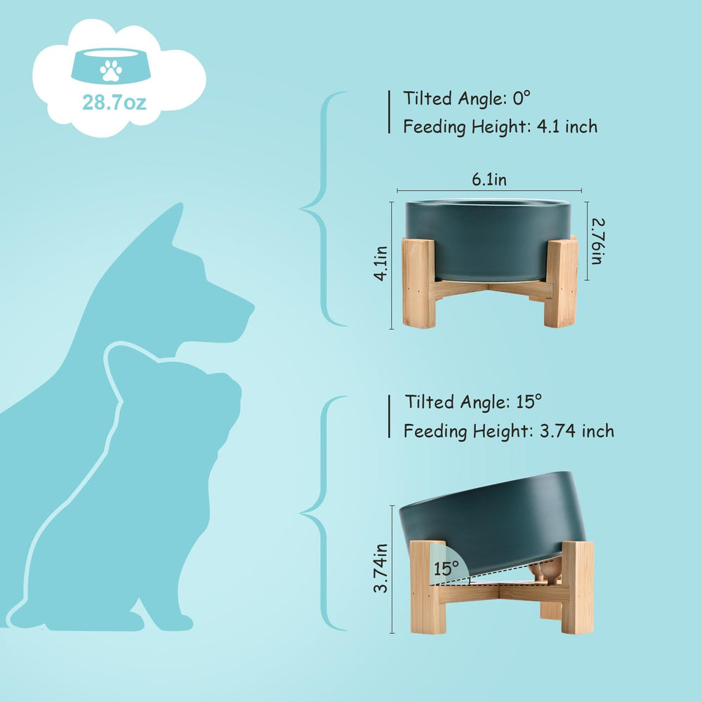 SPUNKYJUNKY non-slip base keeps the tilted bowl steady during feeding.