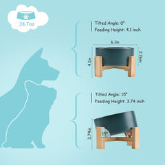 SPUNKYJUNKY non-slip base keeps the tilted bowl steady during feeding.