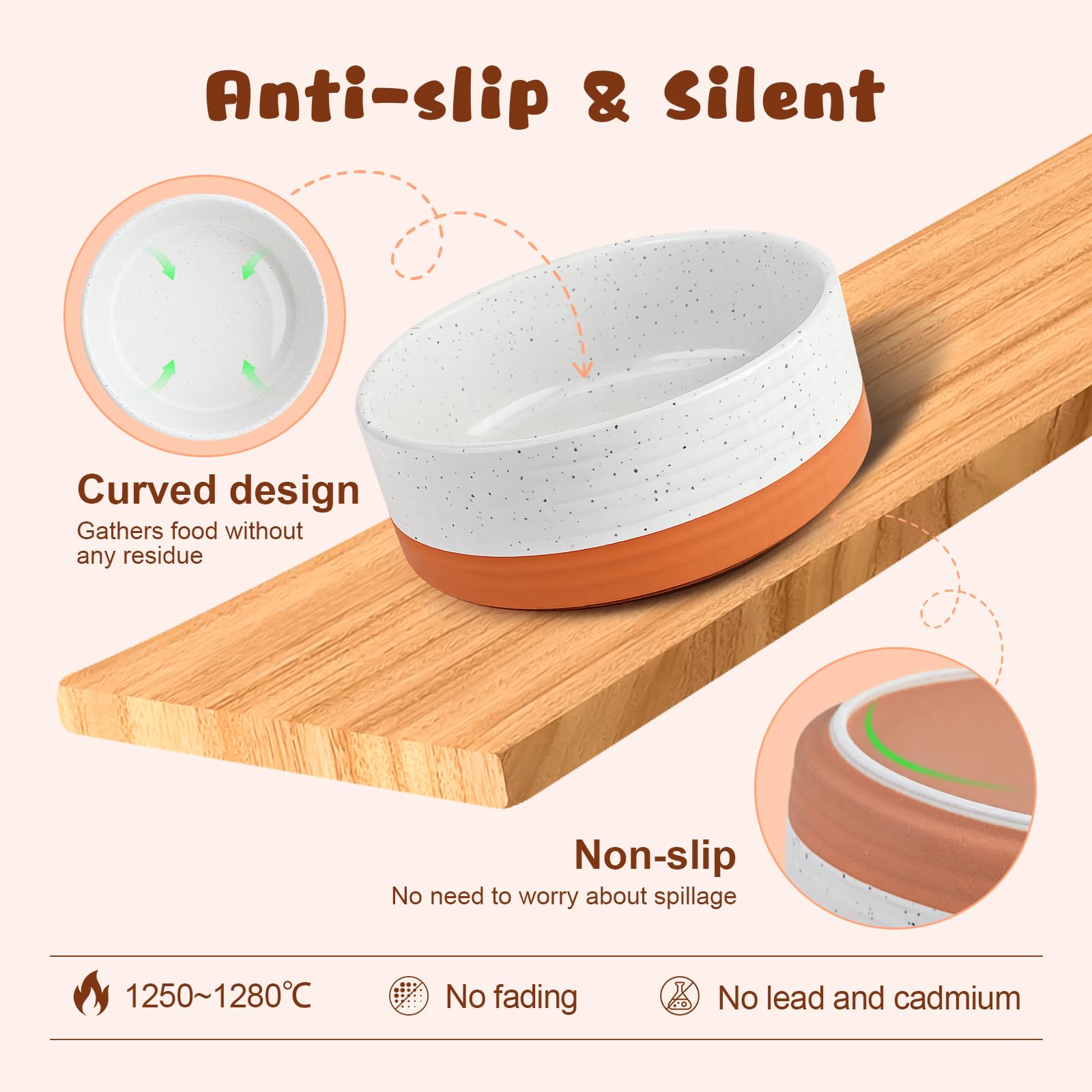 SPUNKYJUNKY ceramic surface resists odors and is easy to clean after meals