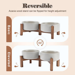 SPUNKYJUNKY raised bowl setup promotes comfortable feeding posture.