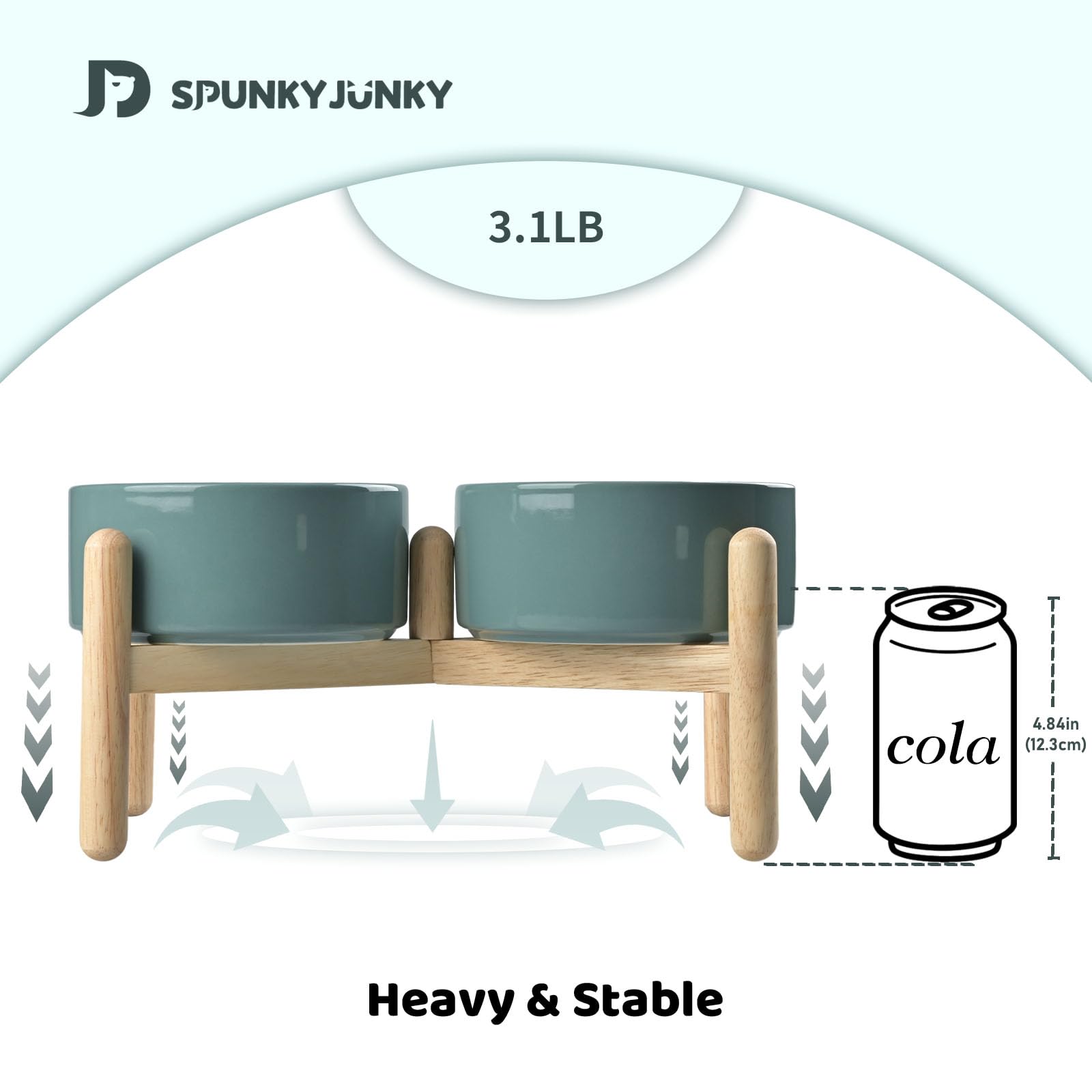 SPUNKYJUNKY two bowls support dry, wet, and mixed feeding routines