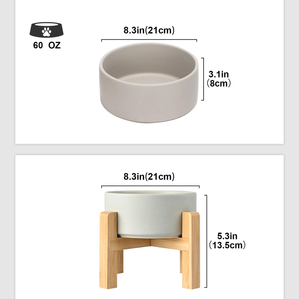 SPUNKYJUNKY wooden stand with anti-slip pad keeps bowls stable during meals