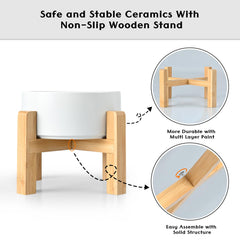 SPUNKYJUNKY wooden stand with secure screws and anti-slip padding.