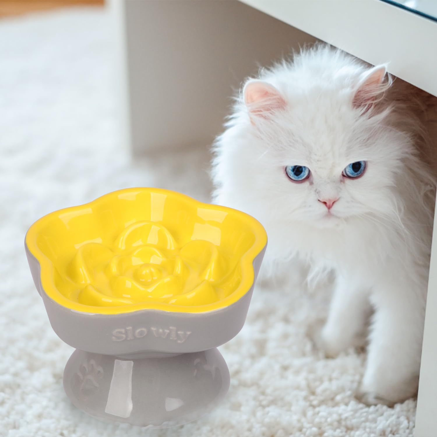 S&Q'S CERAMICS 2-pound weight keeps bowl steady during meals