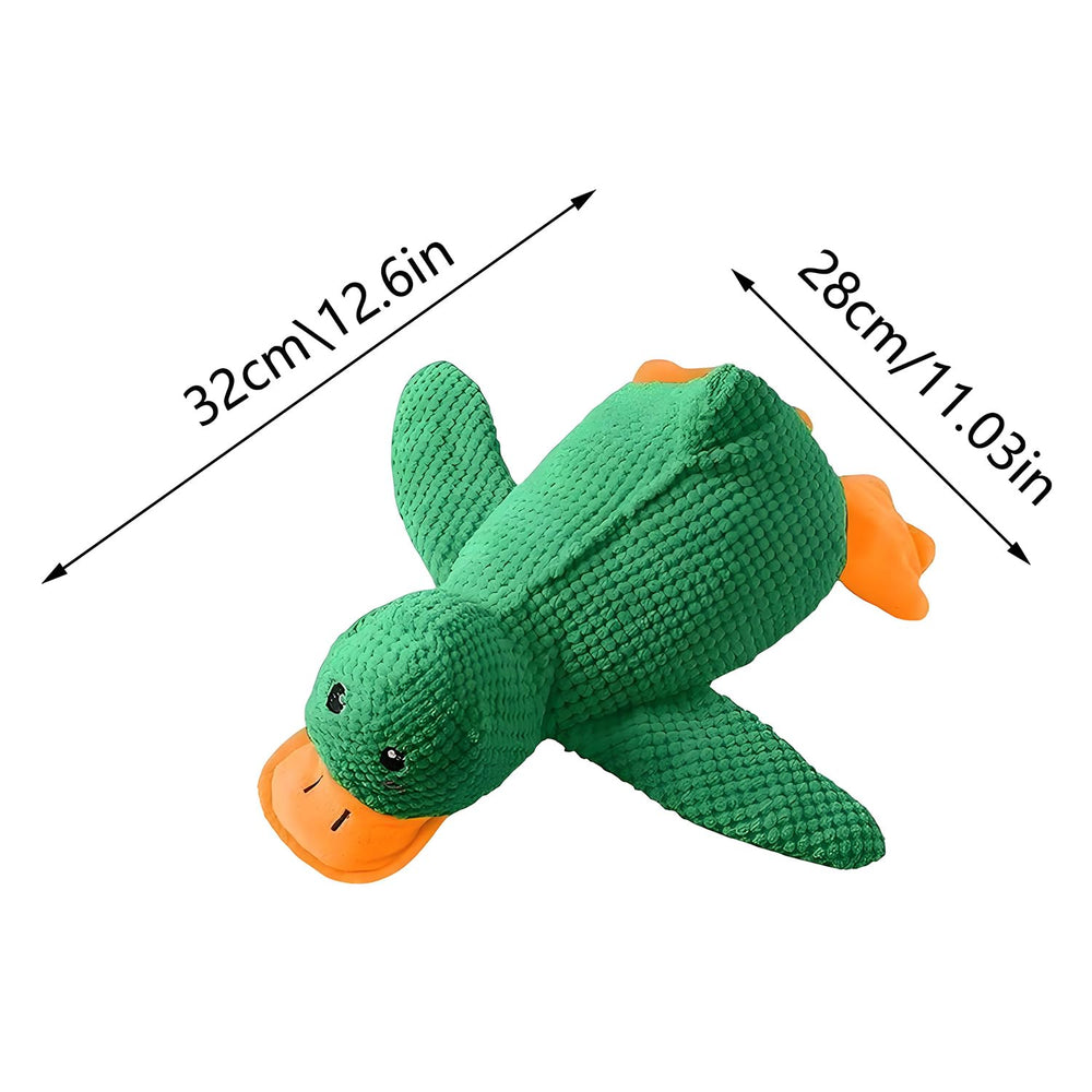 Squeaky Plush Duck Toy wear resistant velvet surface endures daily chewing and play.