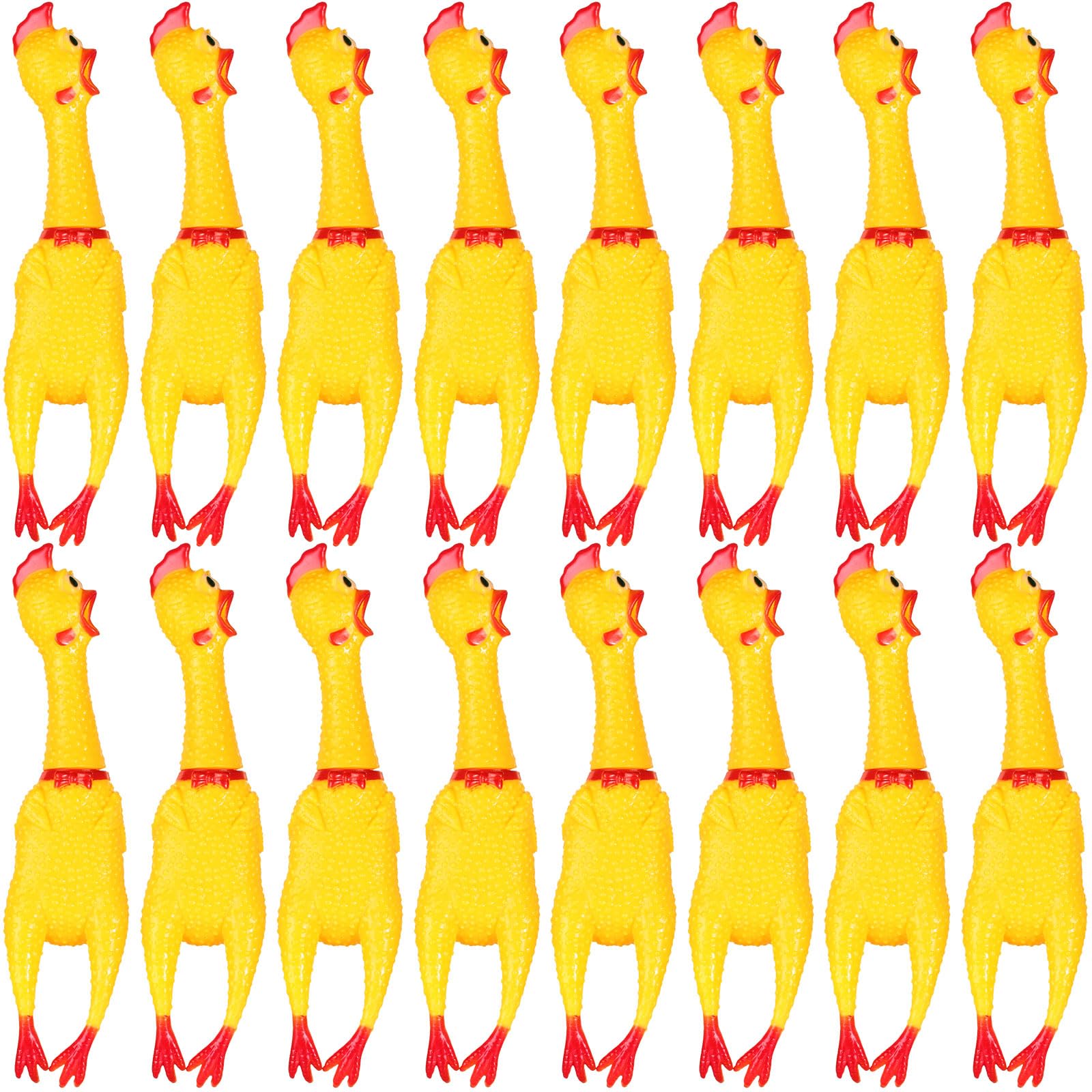 Sratte screaming chicken toy pack—six yellow squeaky toys for stress relief and play