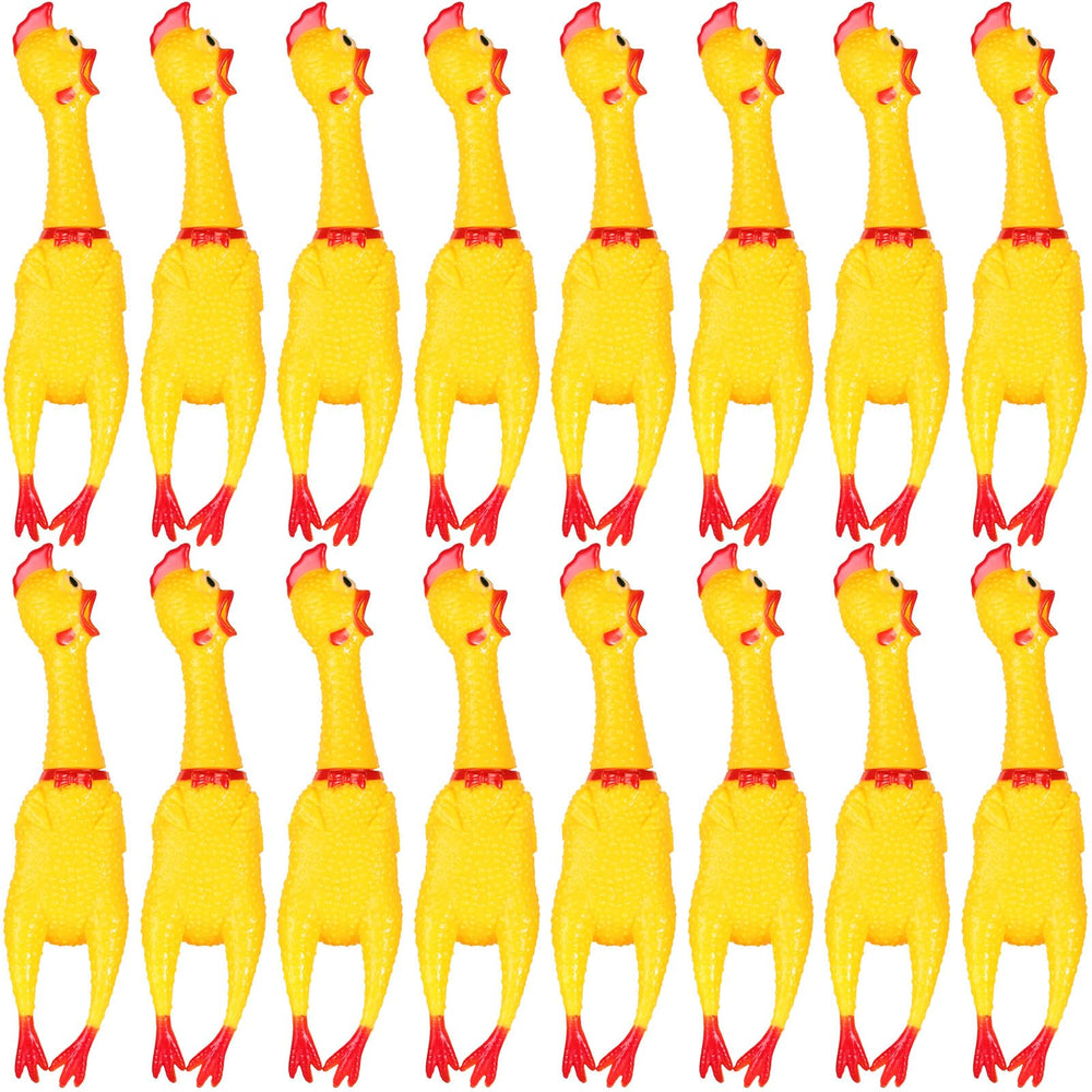 Sratte screaming chicken toy pack—six yellow squeaky toys for stress relief and play