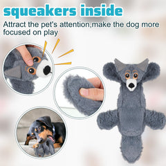 Sratte soft dog squeaky cow toy for textured gnawing and play