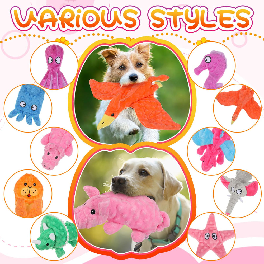 Sratte octopus squeaky toy inspires fetch and interactive chewing.