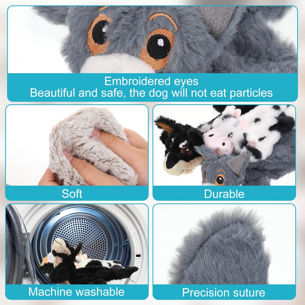 Sratte soft dog squeaky penguin toy for comforting solo play sessions
