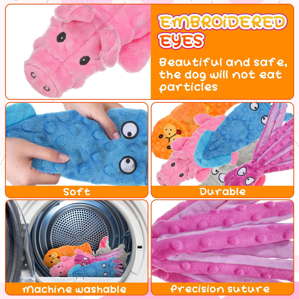 Sratte pig squeaky toy blends plush softness with playful squeaks.