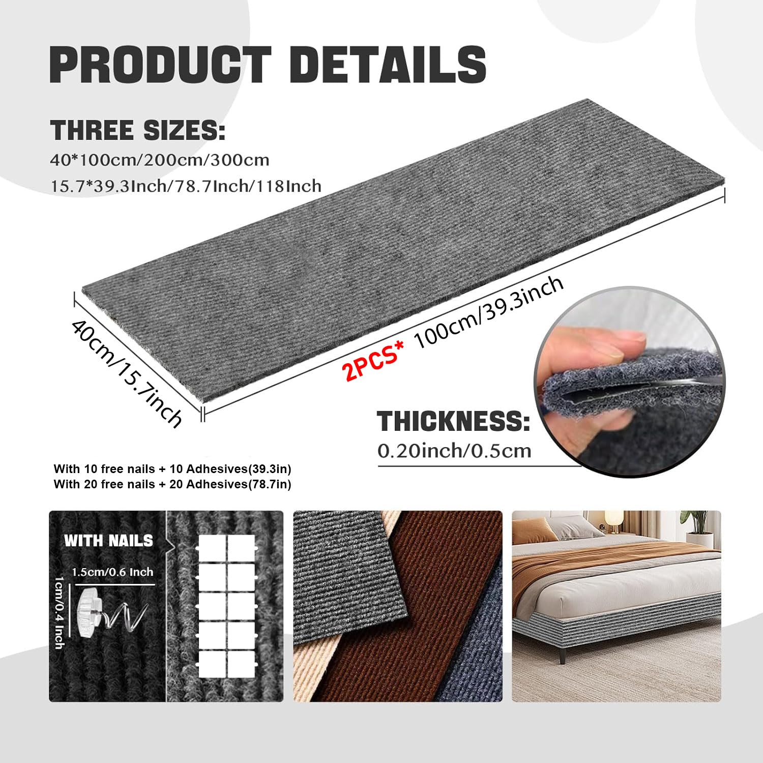 SREBAY adhesive back view demonstrates strong self-adhesive backing for easy installation
