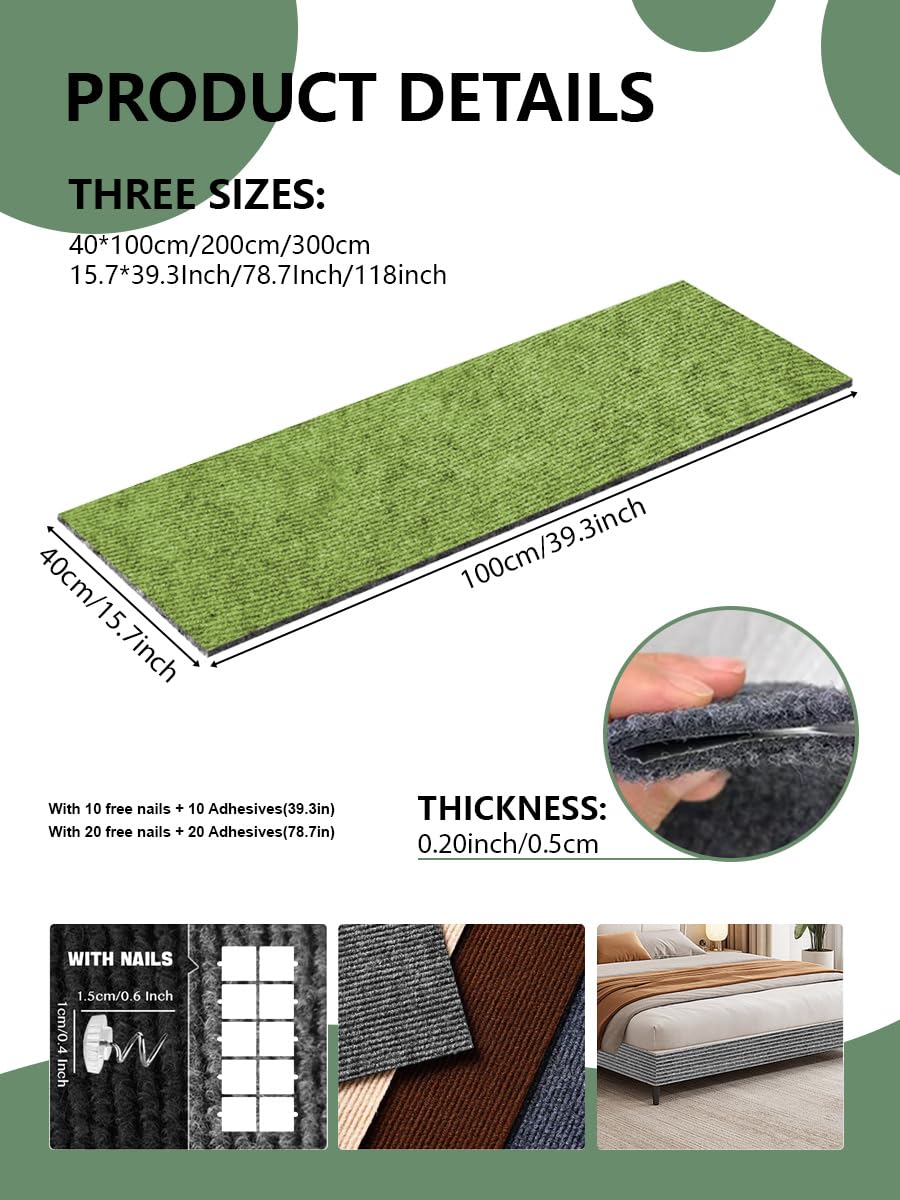 SREBAY cat scratch couch protector adhesive-back keeps mats firmly in place for easy setup.