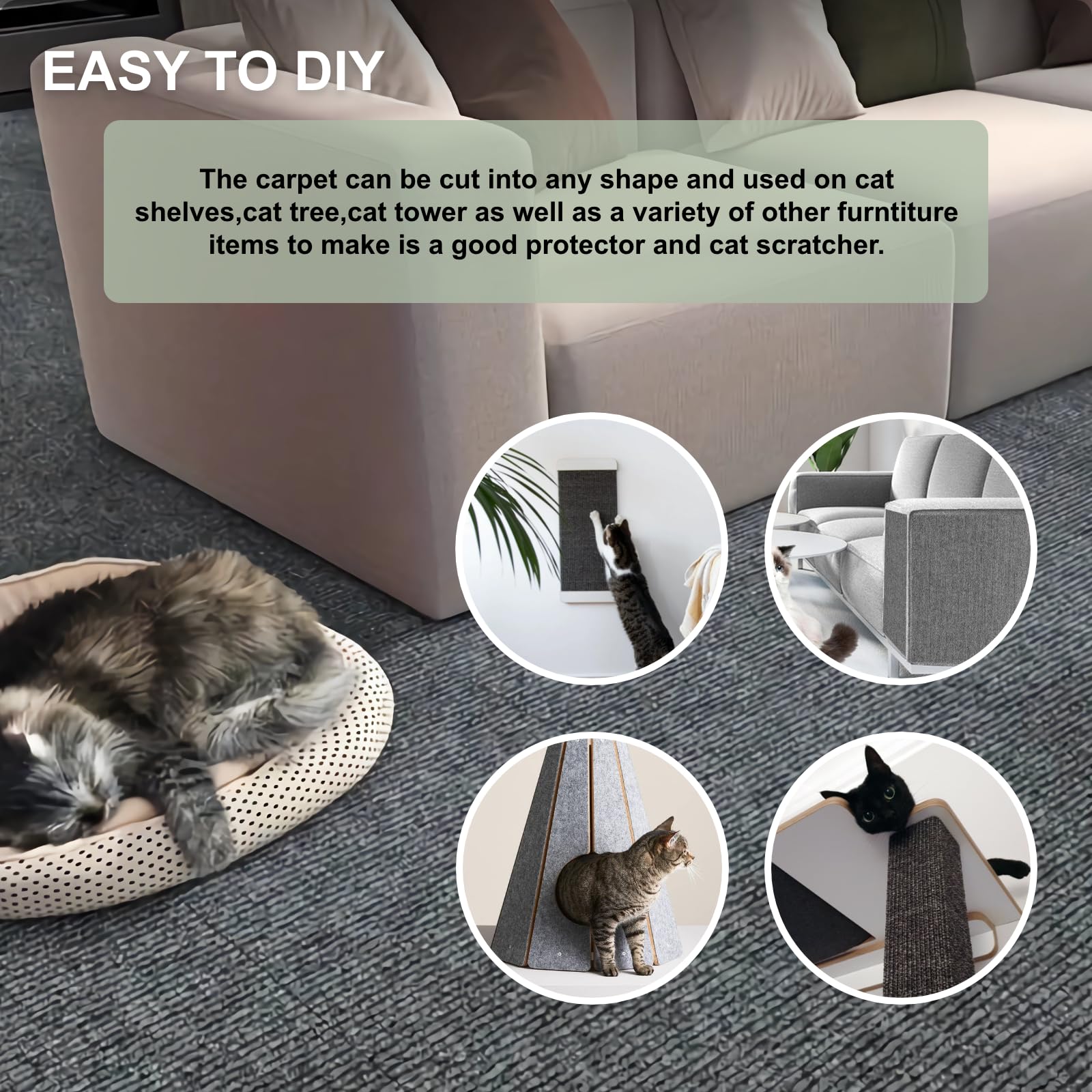SREBAY DIY climbing frame montage demonstrates customizable indoor play for cats
