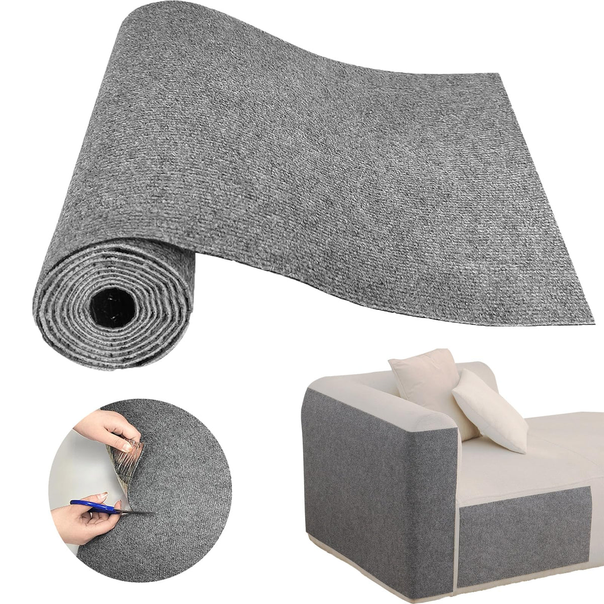 SREBAY cat scratch couch protector full view protects furniture from claws while blending with light-gray décor