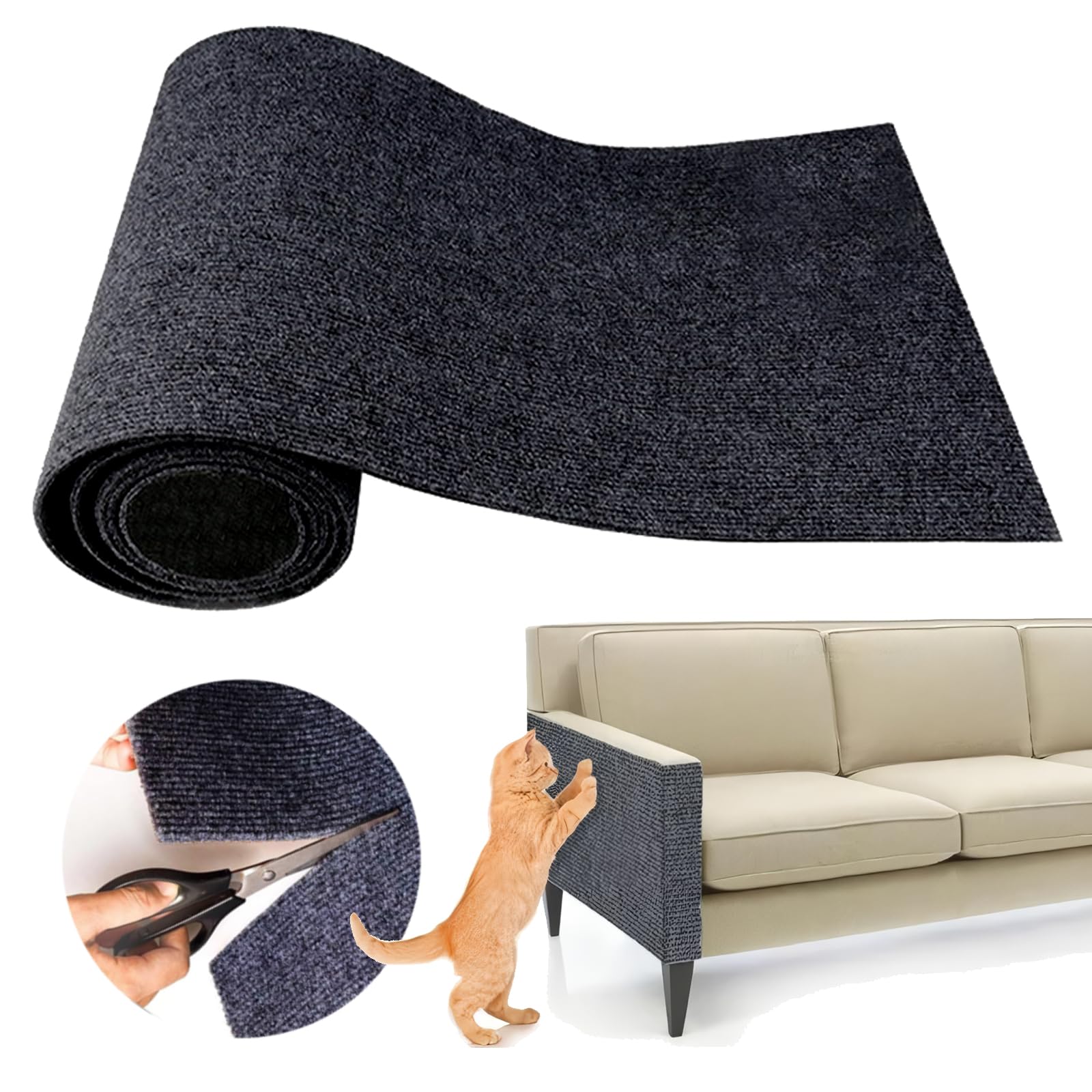 SREBAY cat scratching mat close-up texture for durable, long-lasting pet scratching.