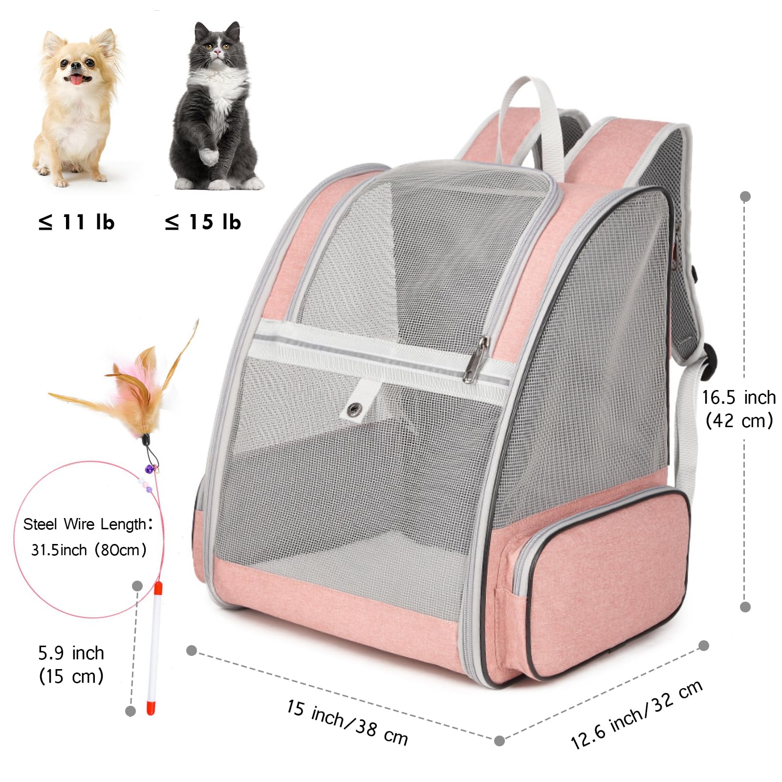 SSAWcasa cat backpack carrier foldable design for compact storage.