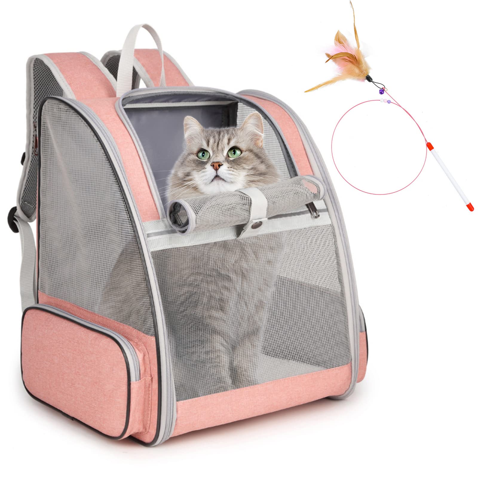 SSAWcasa cat backpack carrier front view for easy travel with your small pet.