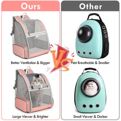 SSAWcasa cat backpack carrier removable mat adds comfortable, hygienic seating.