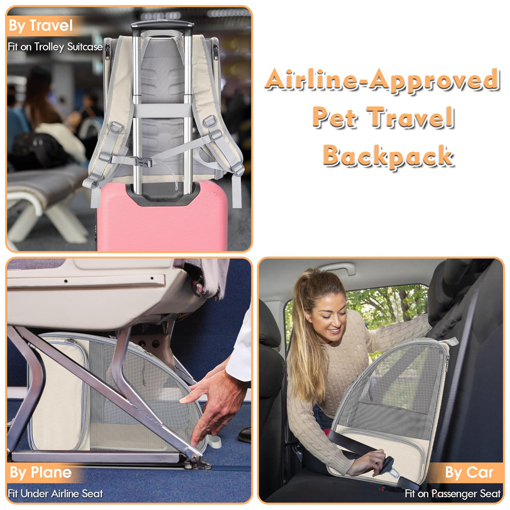SSAWcasa cat backpack carrier folded compact demonstrates space-saving storage