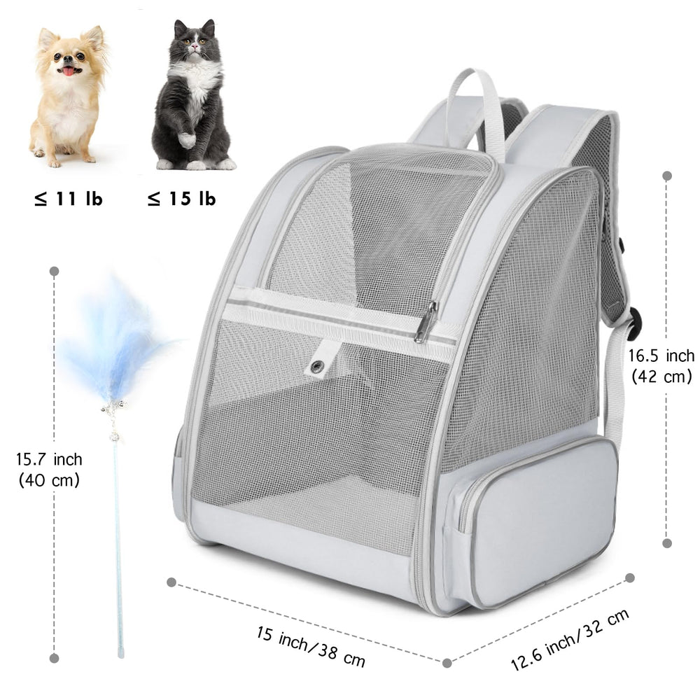 SSAWcasa cat backpack padded shoulder straps reduce strain on shoulders during hikes