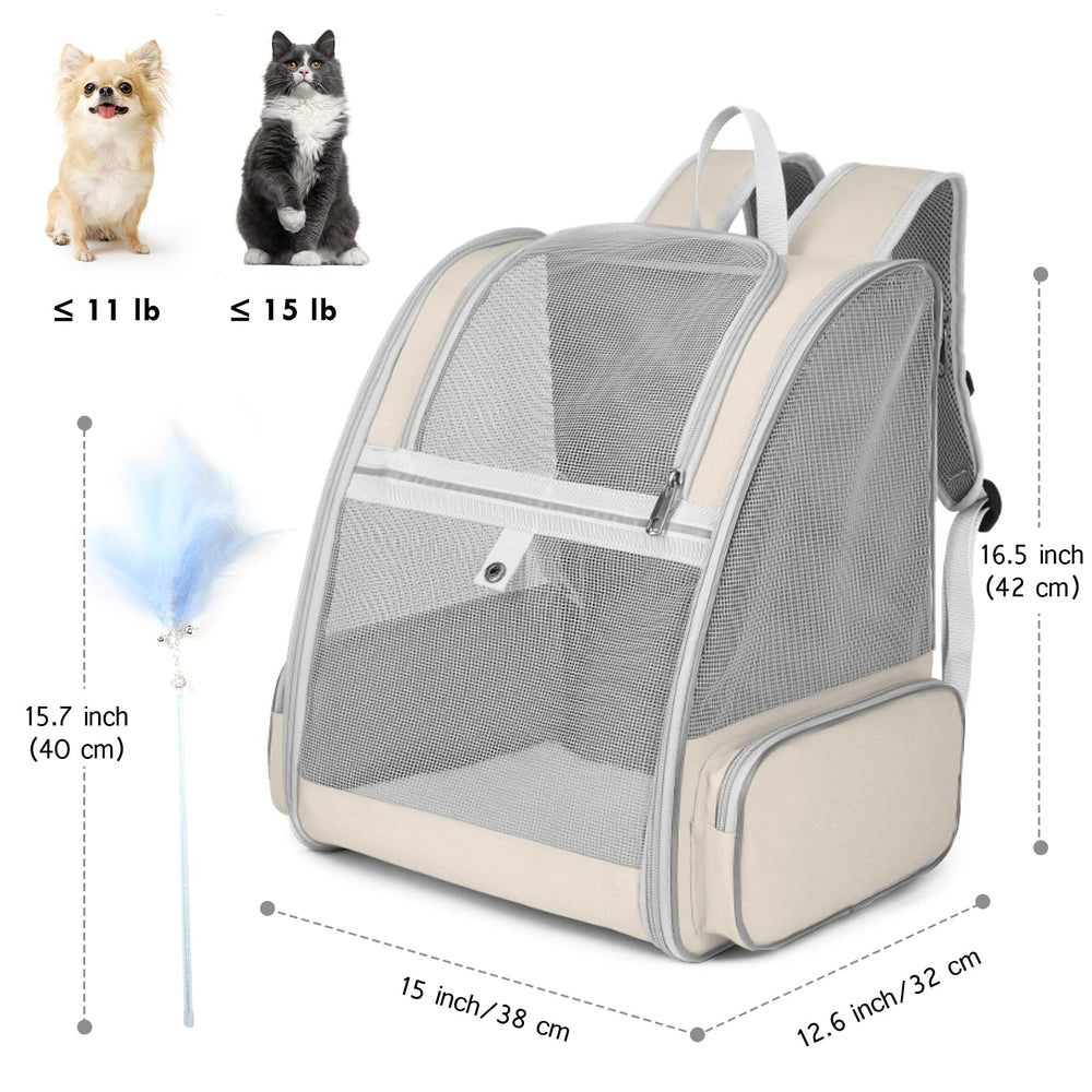 SSAWcasa cat backpack carrier removable mat shows cozy rest