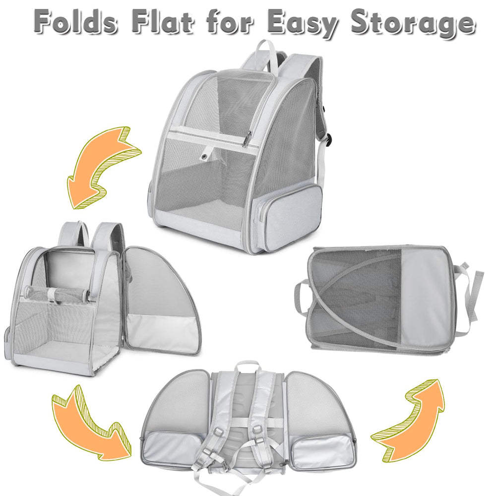 SSAWcasa cat backpack side pocket holds treats and essentials for day outings