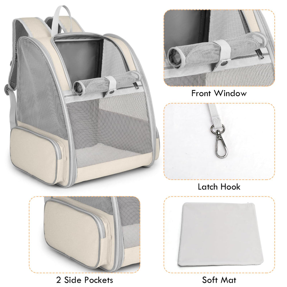 SSAWcasa cat backpack carrier side view highlighting comfort and portability