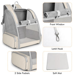 SSAWcasa cat backpack carrier side view highlighting comfort and portability