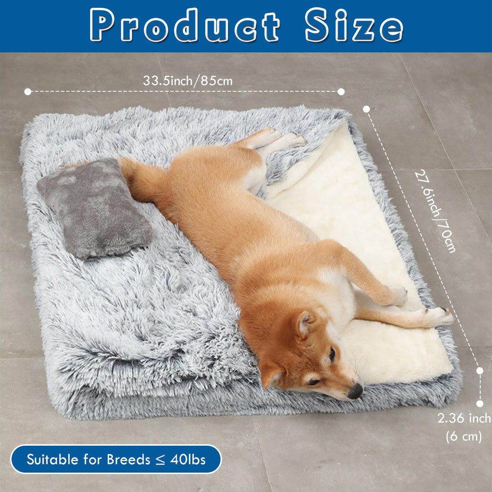 SSAWcasa 33.5x27.6 inch bed fits small to medium pets.