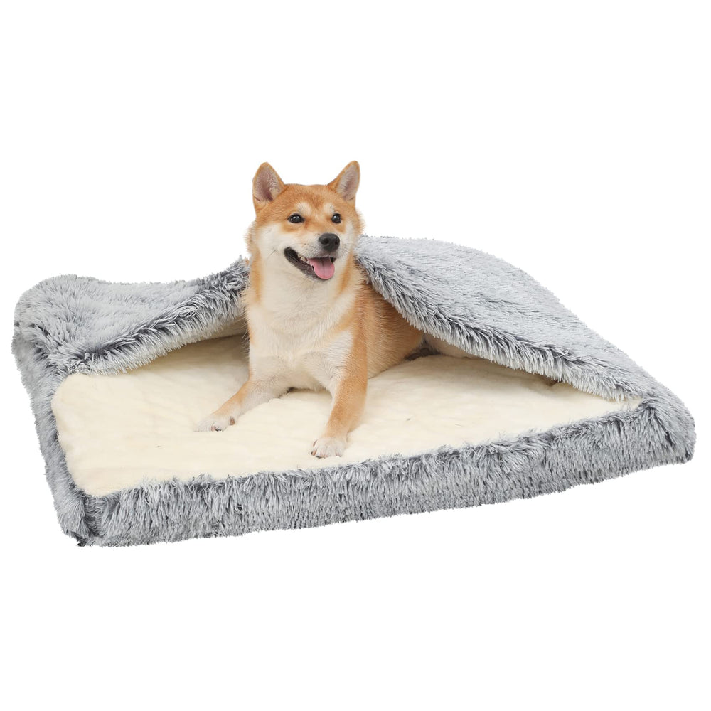 SSAWcasa dog bed with cave-top cover for cozy nap privacy.