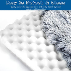 SSAWcasa dog bed non-slip bottom keeps the pad in place during use.