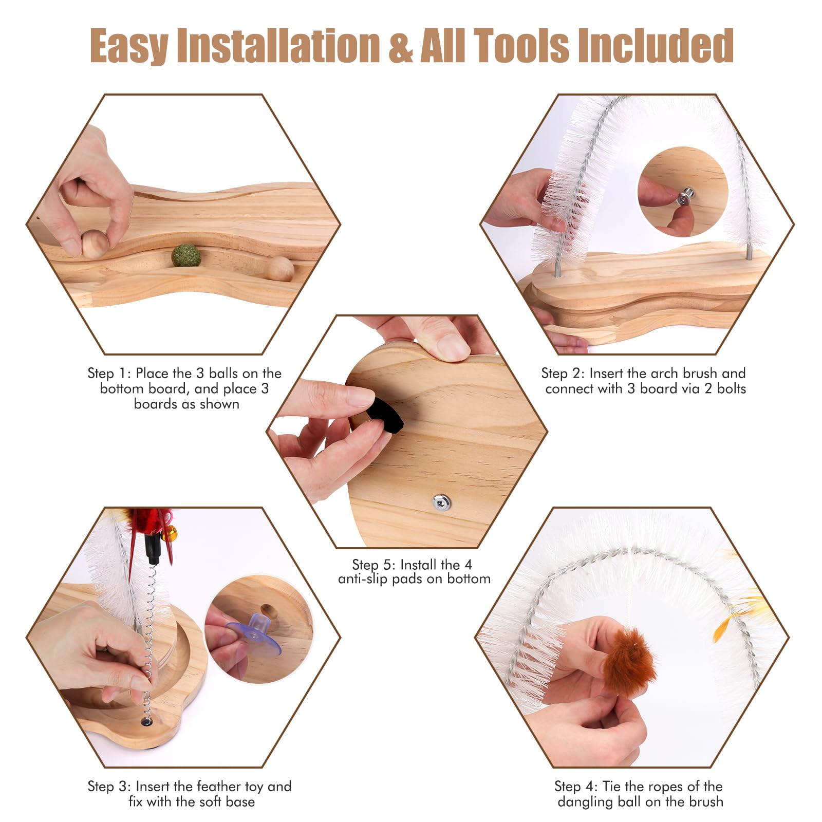 SSAWcasa heavy wood base ensures stable standing during enthusiastic play