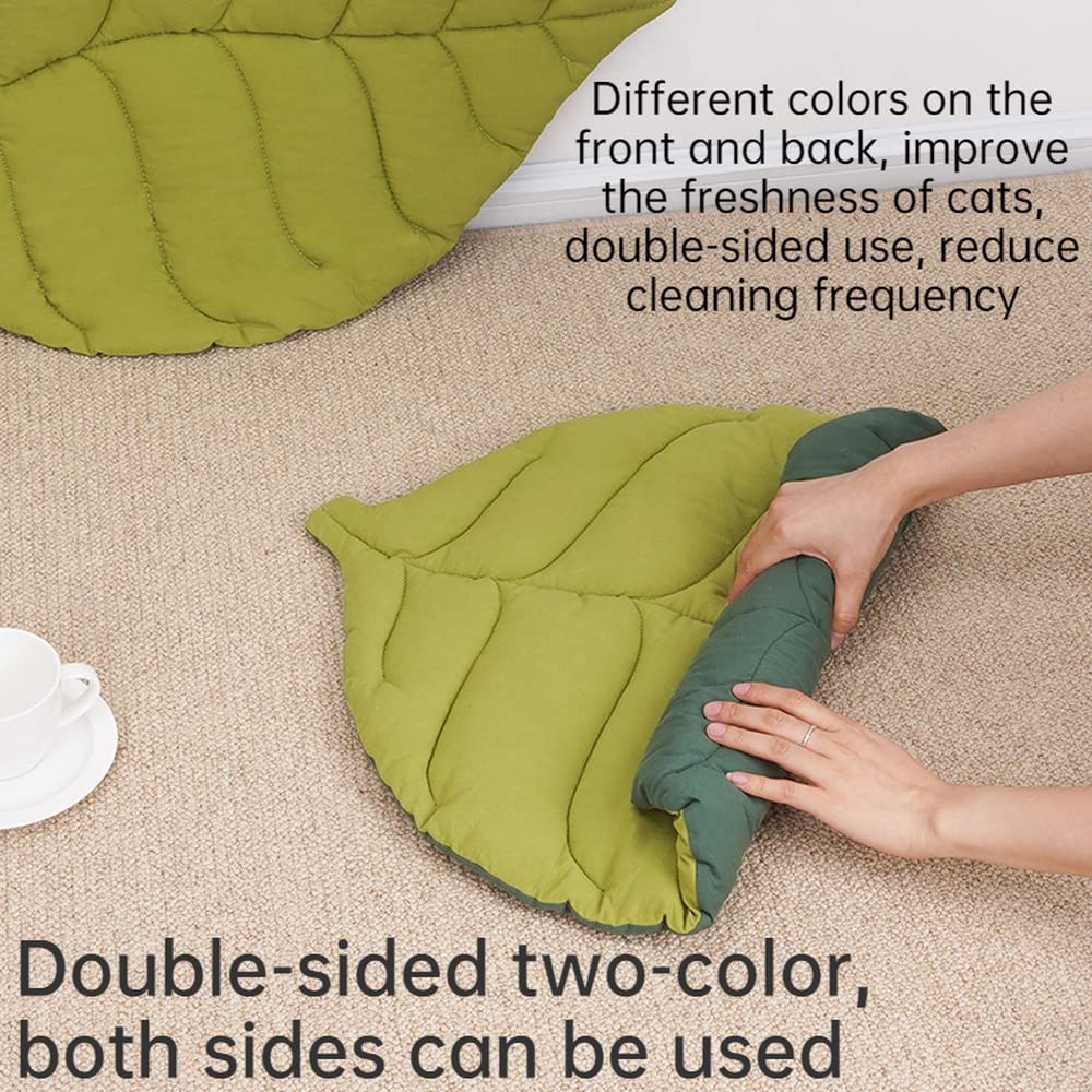 SSDHUA plush leaf cushion closeup emphasizes comfortable naps for pets.