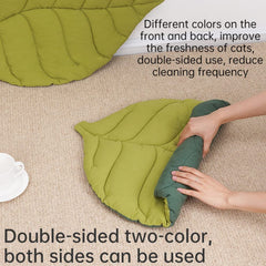 SSDHUA plush leaf cushion closeup emphasizes comfortable naps for pets.