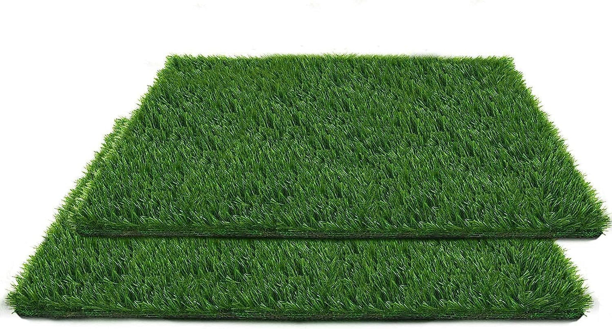 SSRIVER artificial grass dog pee tray pack 2 shows dual mats for training and convenience