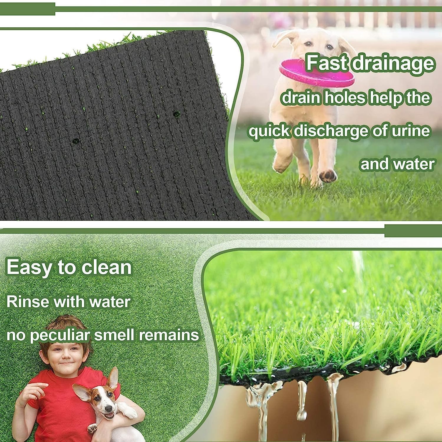 SSRIVER artificial grass dog pee tray small dogs suitable for poodles and beagles