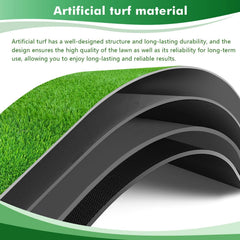 SSRIVER dog grass pad outdoor-balcony setup on a patio with lush-looking turf.