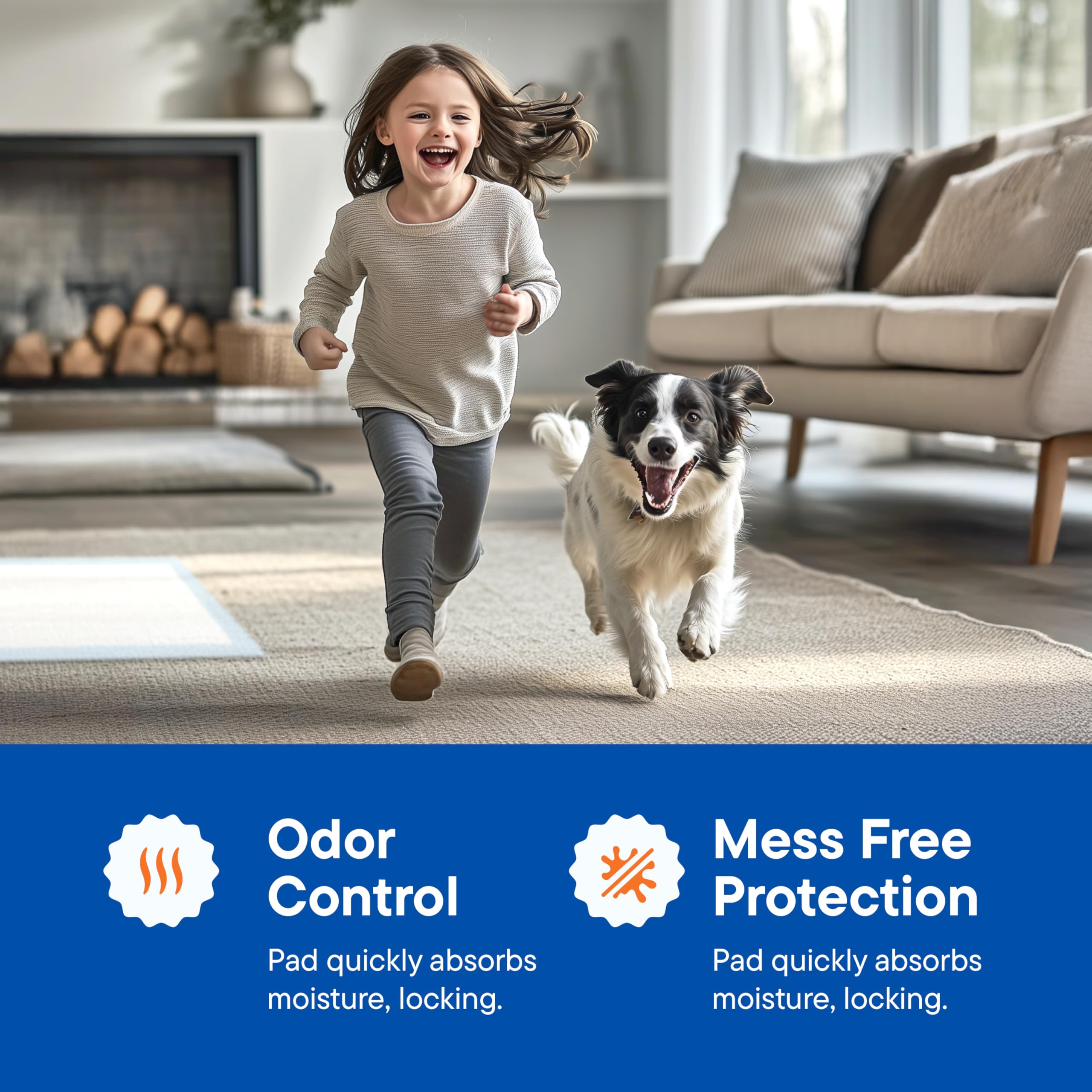 Stack Man heavy-duty bulk-pack pads support homes with multiple dogs.