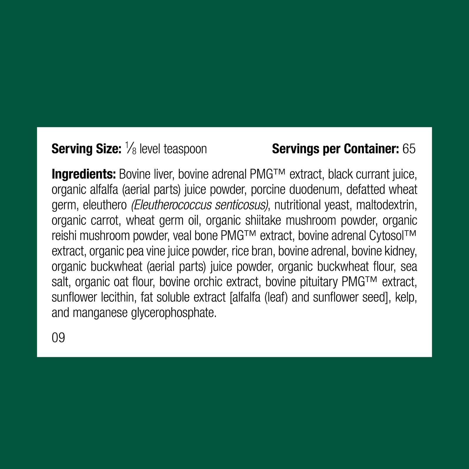 Standard Process Canine Adrenal Support measuring scoop highlights precise dosage for tailored care.