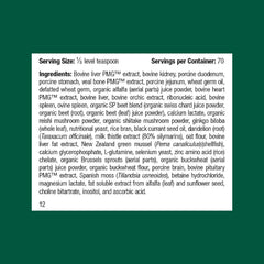 Standard Process Canine Hepatic Support powder dispensing close-up with accurate dosing.