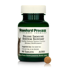 Standard Process Inc. feline immune supplement tablets packaging emphasizes trusted brand and potential immune support