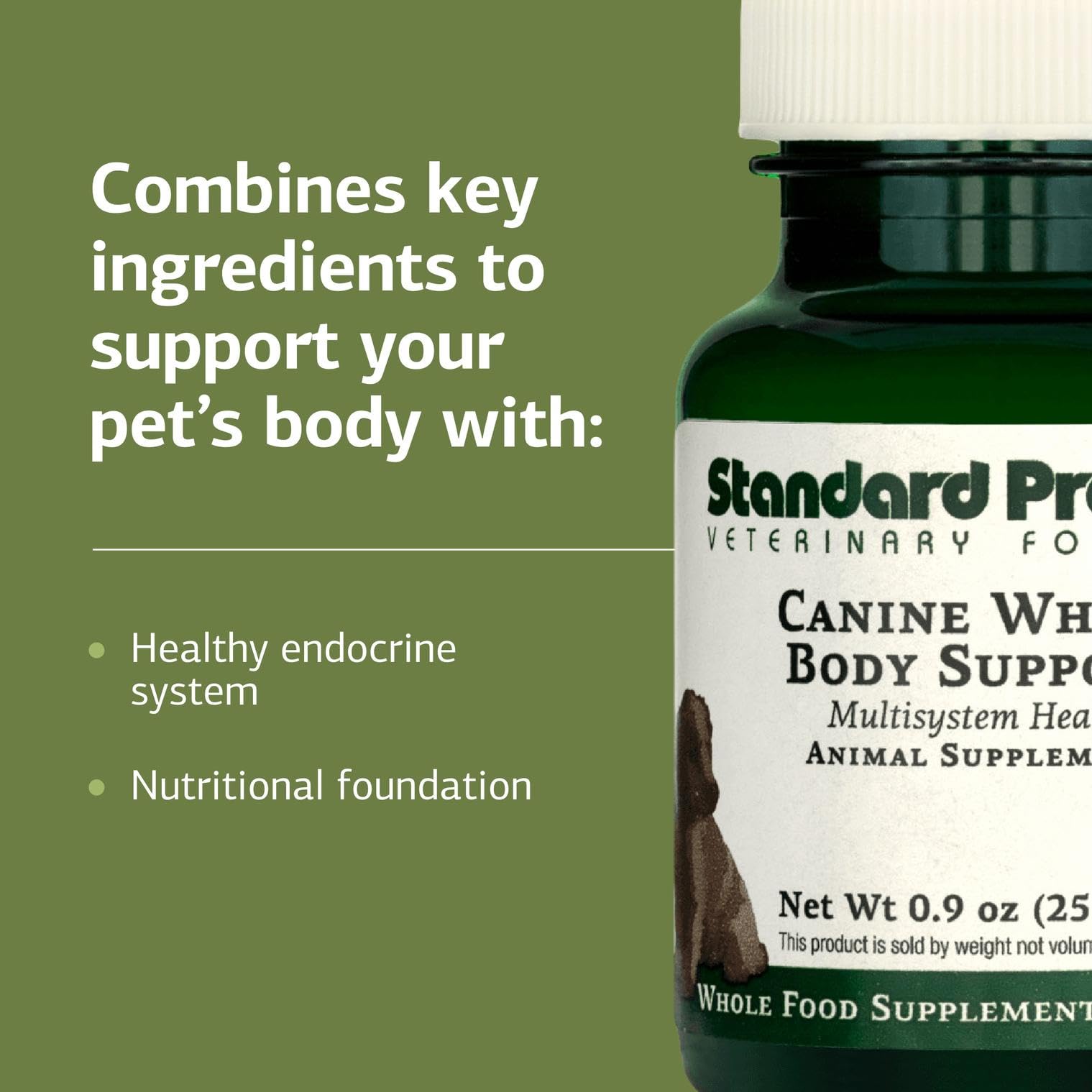 Standard Process Inc. Canine Whole Body Support with botanicals for nutrition.
