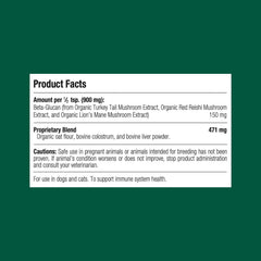 Standard Process Mushroom Complex scoop demonstrates precise dosing for pet wellness