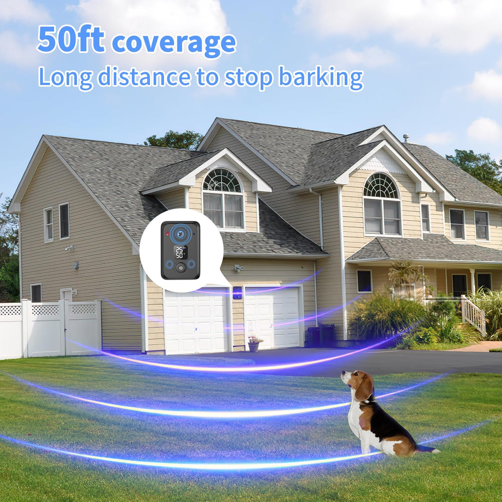 STANWIS anti barking device outdoor use in garden setting reducing disturbances.