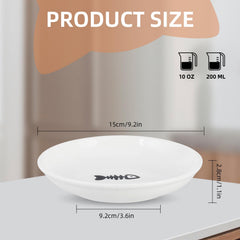 STAOVA cat bowls feature a wide flat bottom to reduce whisker fatigue while eating.