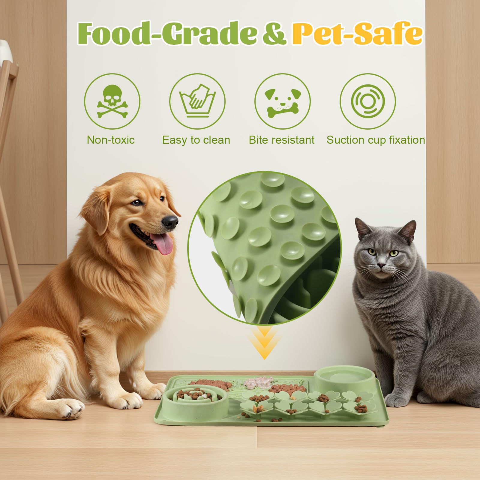 Star&Mi cat food mat demonstrates versatile use for small meals.