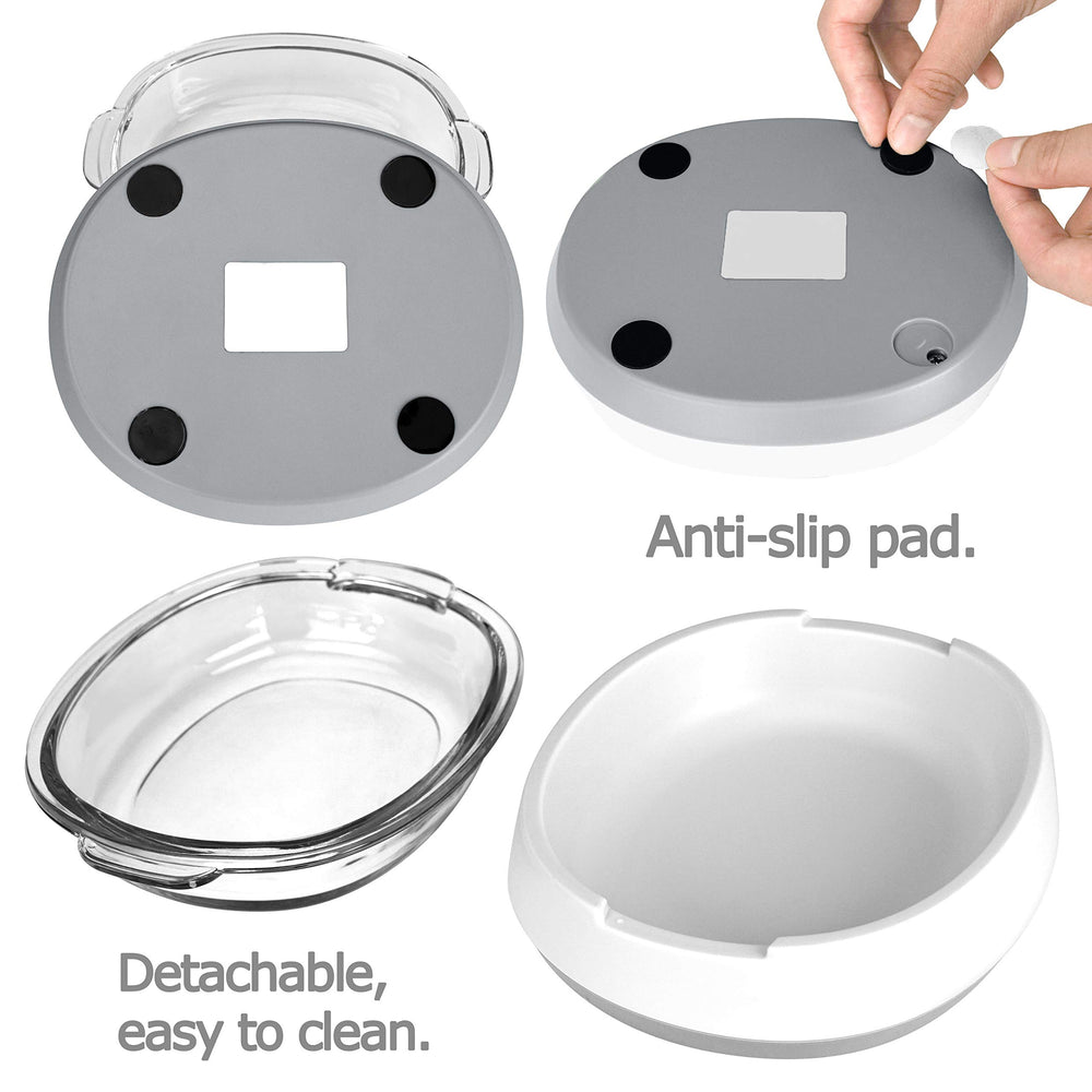 Star feeding bowl with anti-slip base minimizes mess.