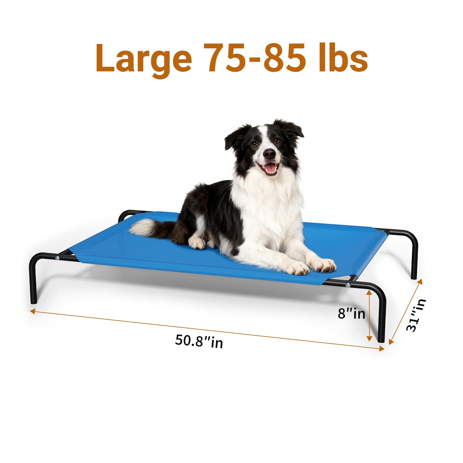 STARLATTA elevated bed legs with no-slip feet for stable outdoor setup