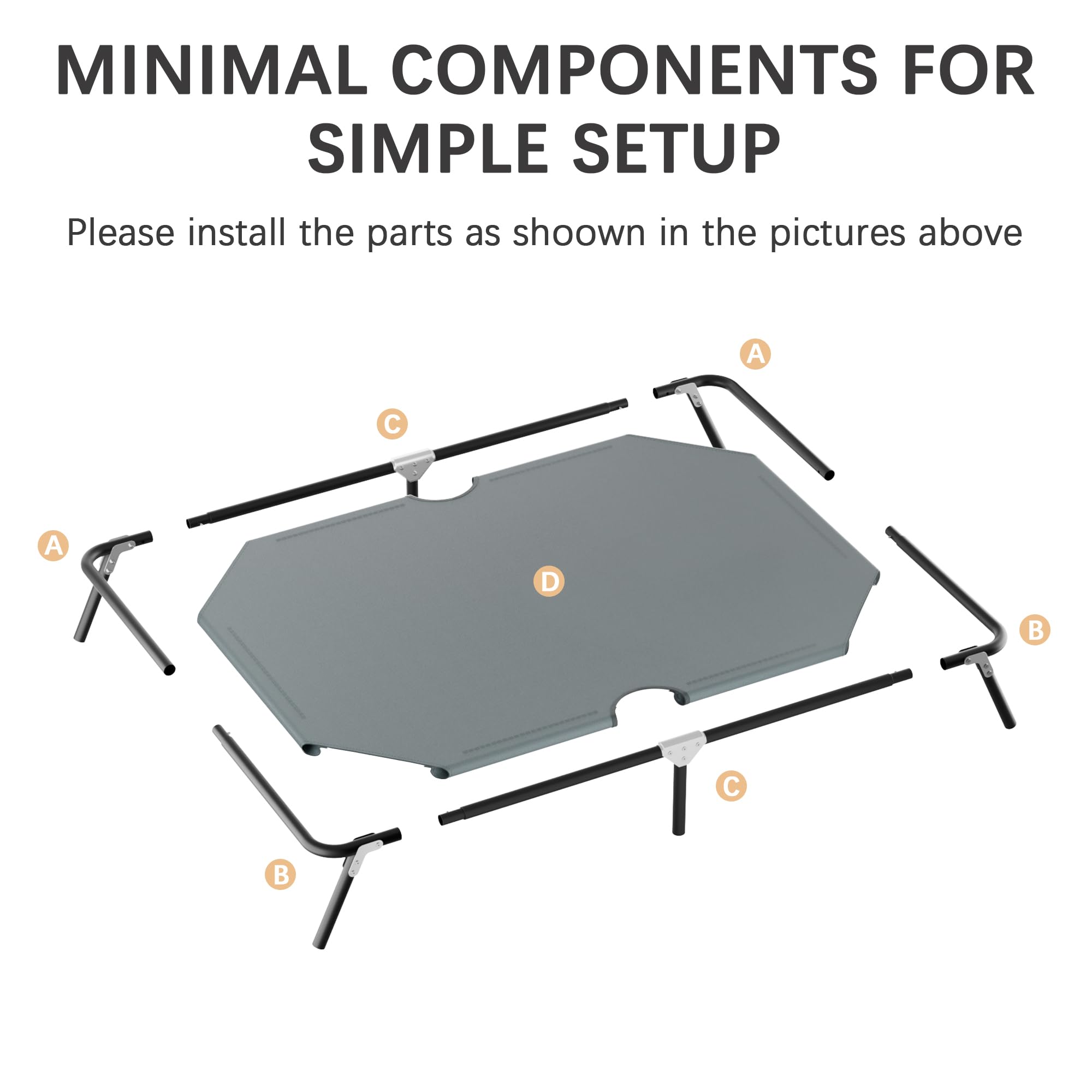 STARLATTA tool-free assembly sets up in minutes without tools